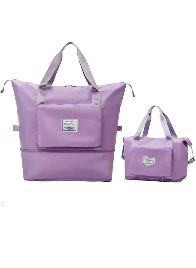 شنطة سفر دفل دو جونس مقاومة للماء قابلة للطي، متوسطة - بنفسجي - Image 4