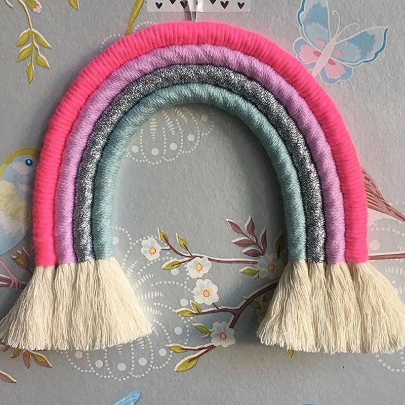 Ins Decoration Nordic Style Home Children'S Room Decoration Pendant Woven Rainbow Hanging Ornament Wall Decoration Hanging Ornament 7 Pieces - Image 5