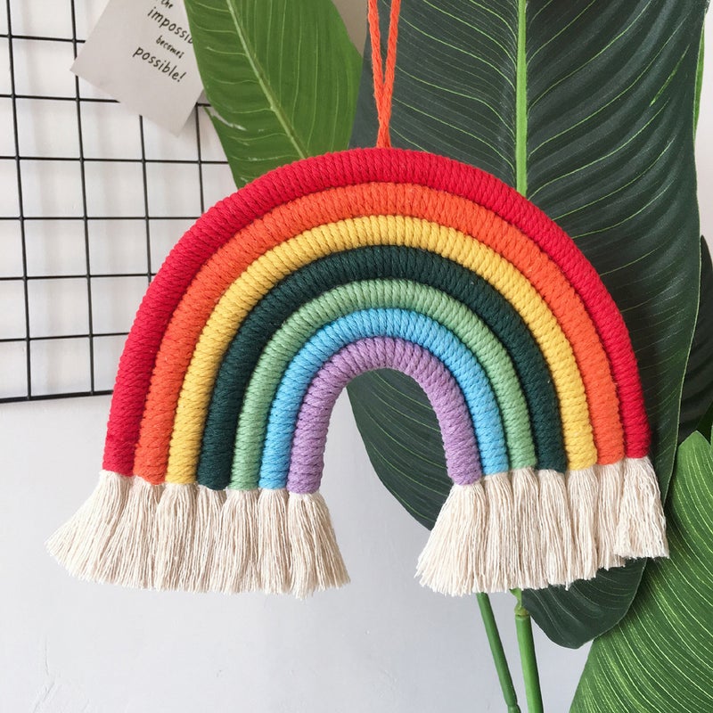 Ins Decoration Nordic Style Home Children'S Room Decoration Pendant Woven Rainbow Hanging Ornament Wall Decoration Hanging Ornament 7 Pieces - Image 2