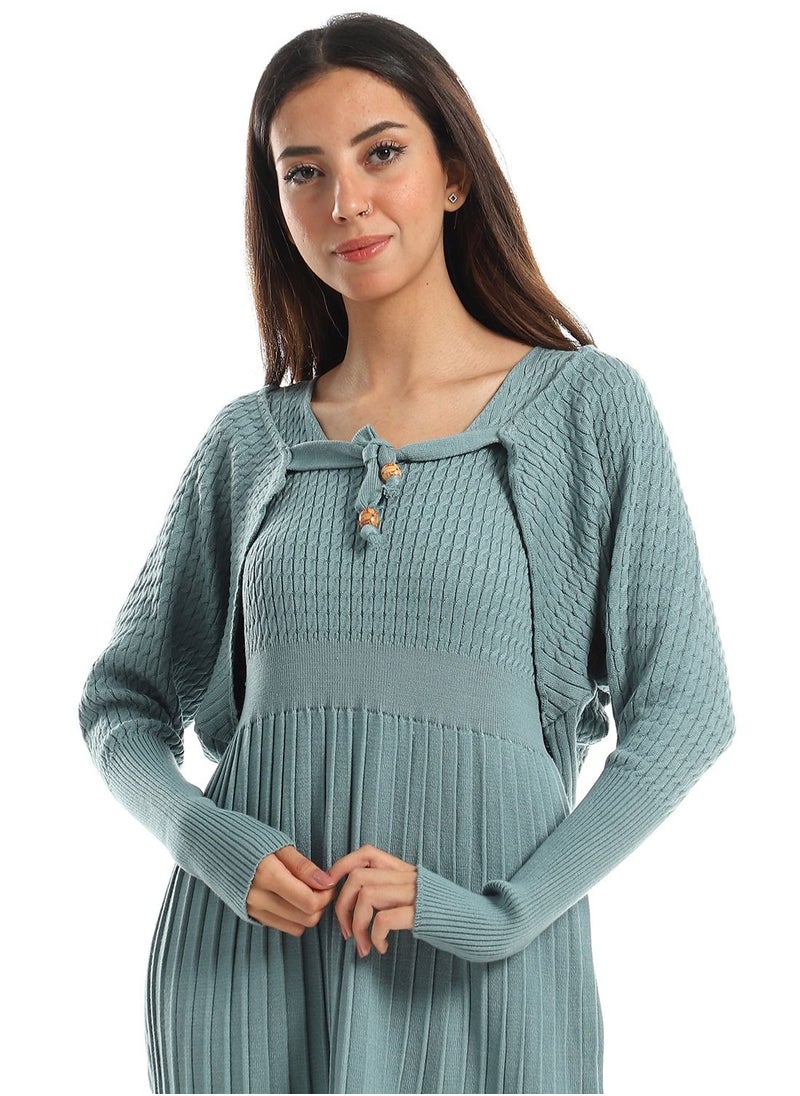 Caesar - WomenCasual Wool Short Dress 2 Pieces - Image 1