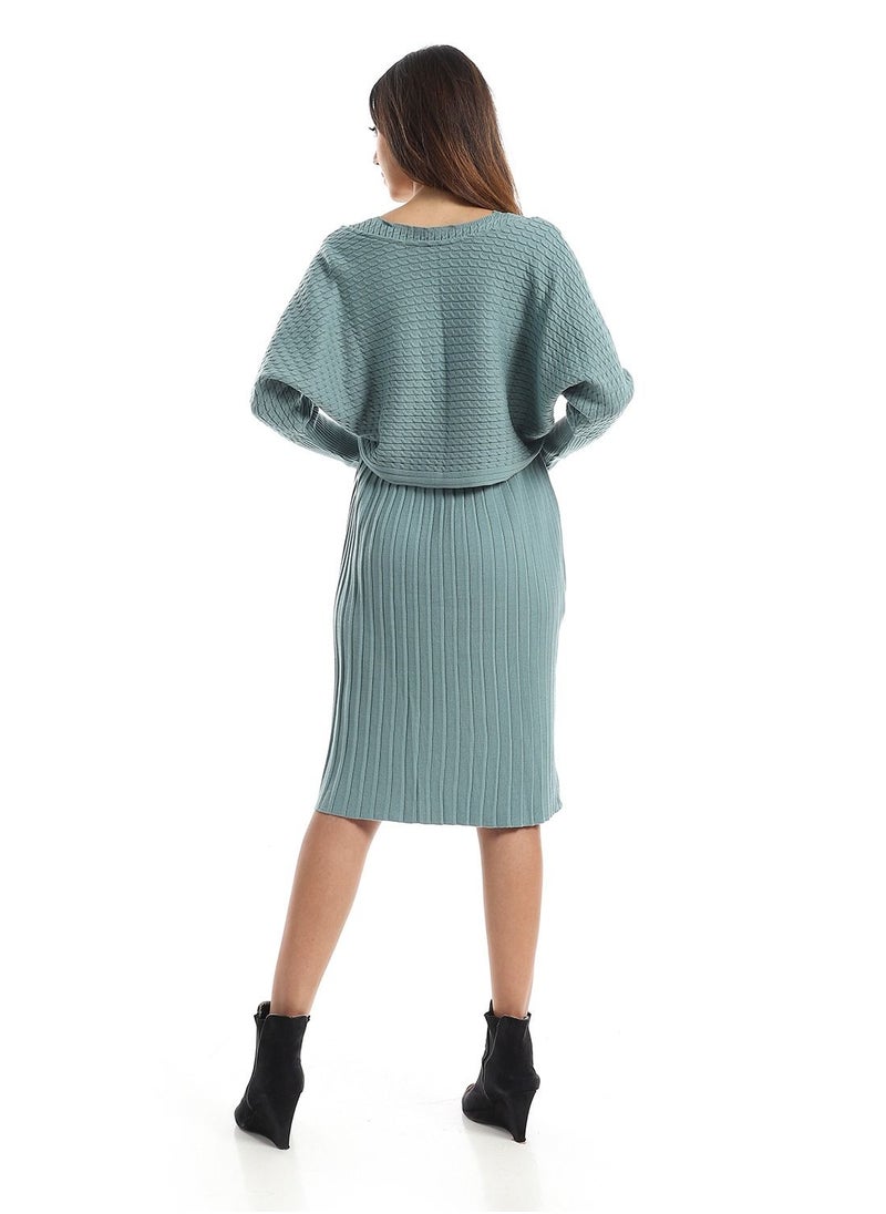Caesar - WomenCasual Wool Short Dress 2 Pieces - Image 1