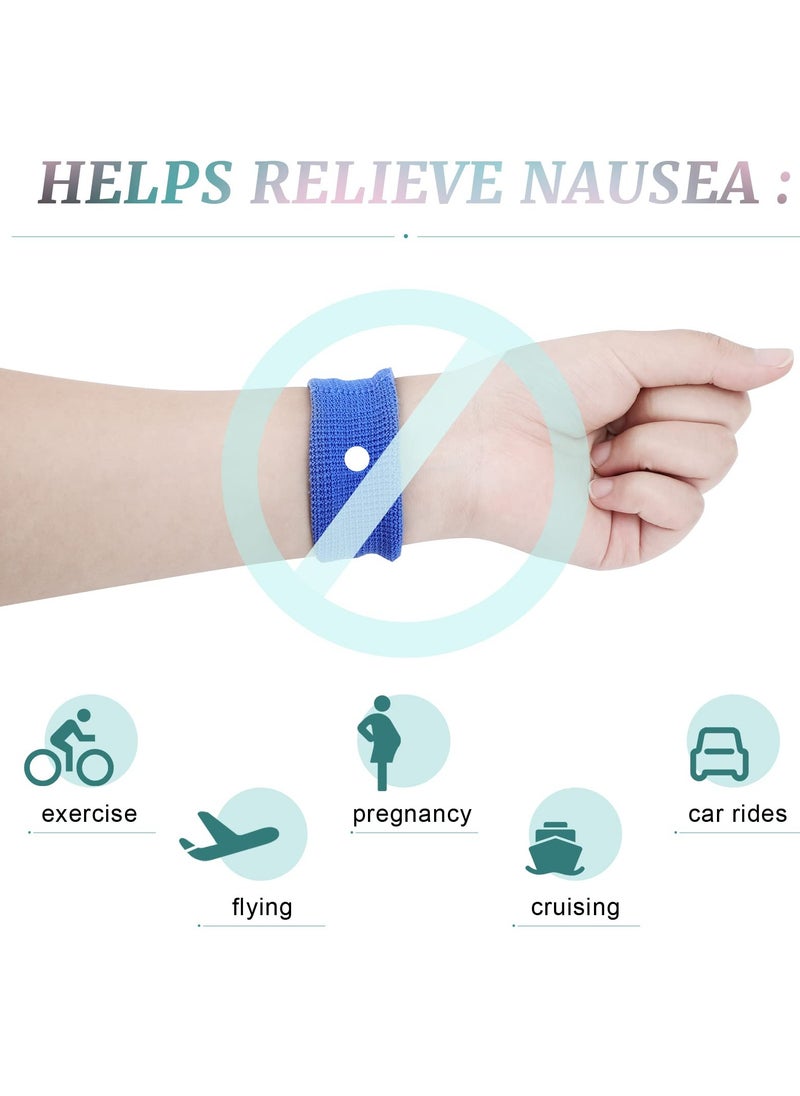 Generic - 6 Pcs Adjustable Motion Sickness Relief Bracelets, Anti-Nausea Wristbands for Travel, Car, and Morning Sickness - Image 1