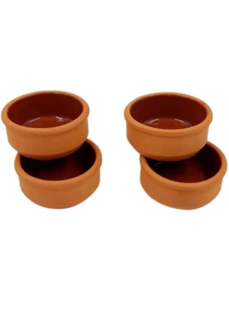 Brown 4-piece Malaysian Pottery Vessel Set