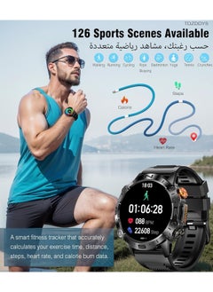 TDZDDYS 1.43” AMOLED Smart Watch for Men: Answer/Make Calls,TDZDDYS 100+ Sports Modes, Fitness Tracker, IP68 Waterproof, Dual Straps, Compatible with Android/iOS. Monitor Steps, Calories, Heart Rate  - Image 5