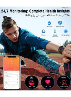 TDZDDYS 1.43” AMOLED Smart Watch for Men: Answer/Make Calls,TDZDDYS 100+ Sports Modes, Fitness Tracker, IP68 Waterproof, Dual Straps, Compatible with Android/iOS. Monitor Steps, Calories, Heart Rate  - Image 4