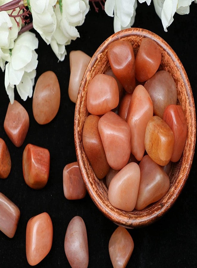 Hindcraft Carnelian Tumbled Stones - Reiki Chakra Healing - Decorative Pebbles & Vase Fillers - Tumble Stone for Jewellery, Vastu Correction - Home Office Decor -Gift Item - 13 Pieces Set - Image 2