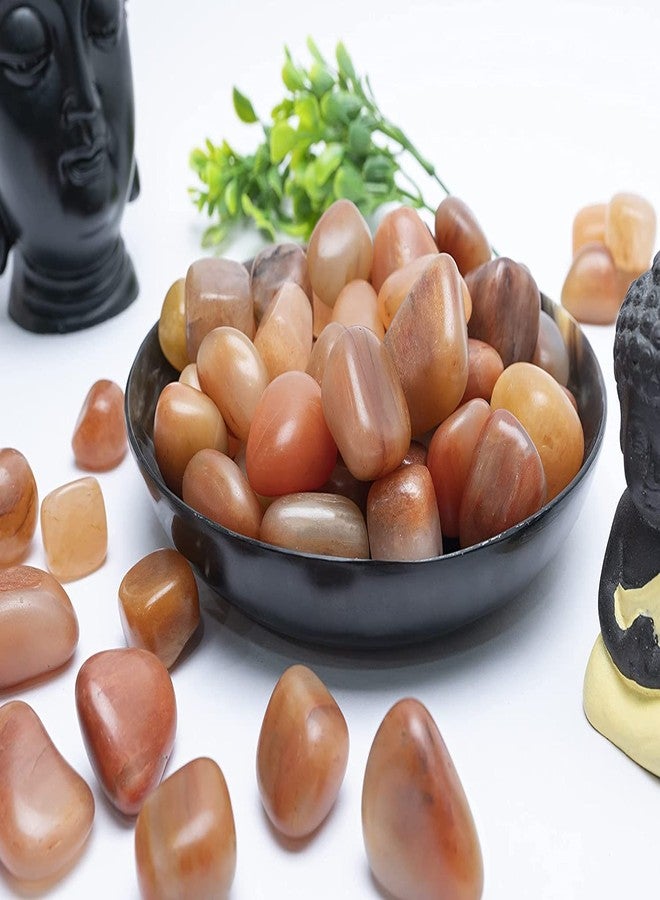 Hindcraft Carnelian Tumbled Stones - Reiki Chakra Healing - Decorative Pebbles & Vase Fillers - Tumble Stone for Jewellery, Vastu Correction - Home Office Decor -Gift Item - 13 Pieces Set - Image 5