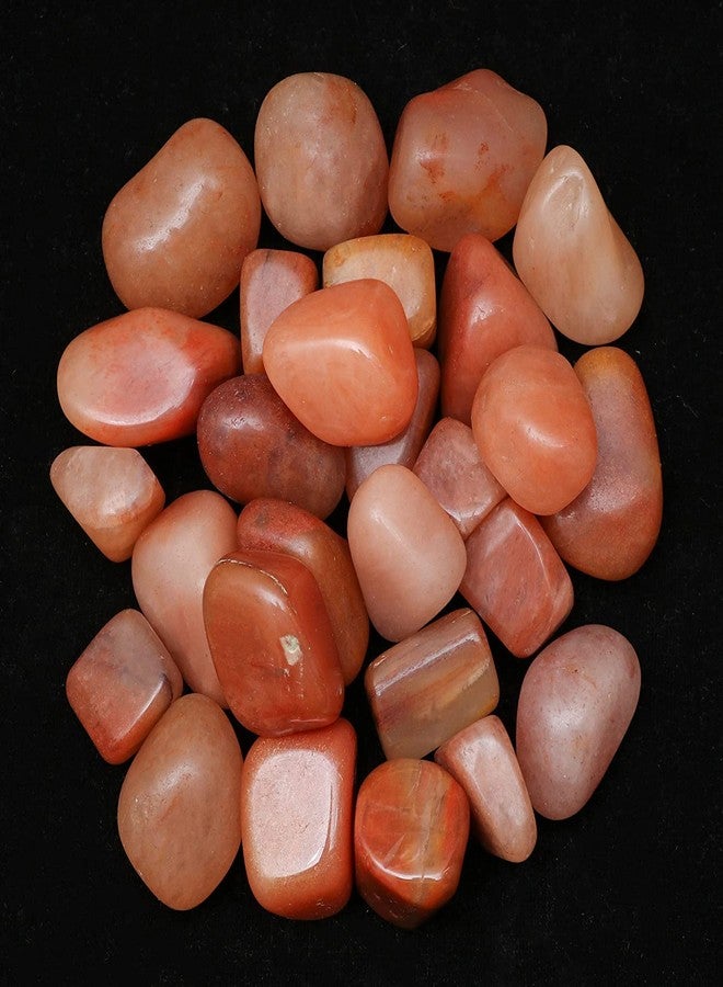 Hindcraft Carnelian Tumbled Stones - Reiki Chakra Healing - Decorative Pebbles & Vase Fillers - Tumble Stone for Jewellery, Vastu Correction - Home Office Decor -Gift Item - 13 Pieces Set - Image 1