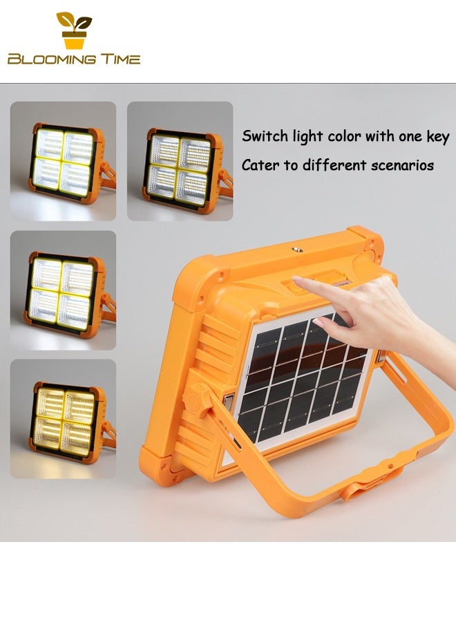 Solar portable small yellow Light, Multi-function Solar Light, Power Bank, Mobile Portable, Long Battery Life, Multi-Function USB Emergency Lighting Flood Light