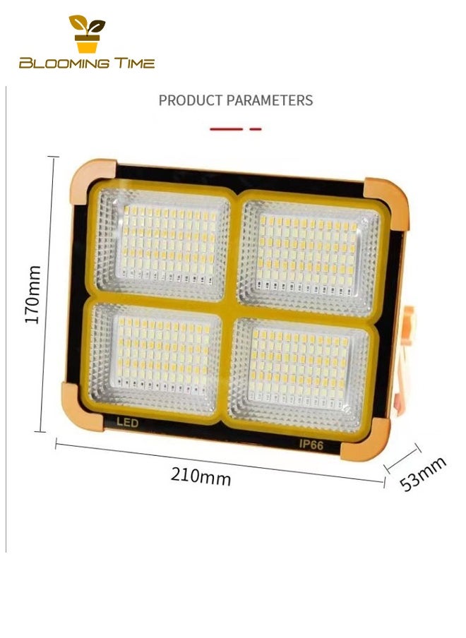 Solar portable small yellow Light, Multi-function Solar Light, Power Bank, Mobile Portable, Long Battery Life, Multi-Function USB Emergency Lighting Flood Light