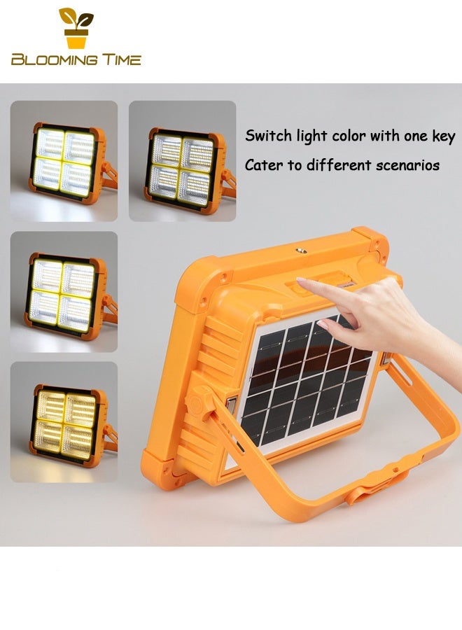 بلومنغ تايم الطاقة الشمسية المحمولة ضوء أصفر صغير ، متعددة الوظائف ضوء الشمسية ، بنك الطاقة ، المحمول المحمولة ، عمر البطارية الطويل ، متعددة الوظائف أوسب الإضاءة في حالات الطوارئ ضوء الفيضانات - Image 3