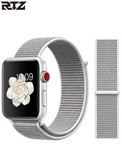 RTZ Replacement Nylon Straps For Apple Watch 42/44/45/49 mm White/Grey  - Image 4