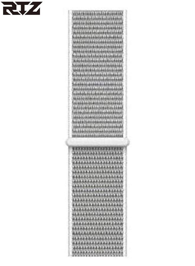 RTZ Replacement Nylon Straps For Apple Watch 42/44/45/49 mm White/Grey - Image 3