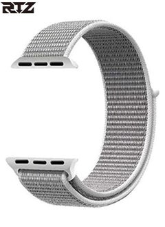 RTZ Replacement Nylon Straps For Apple Watch 42/44/45/49 mm White/Grey  - Image 5