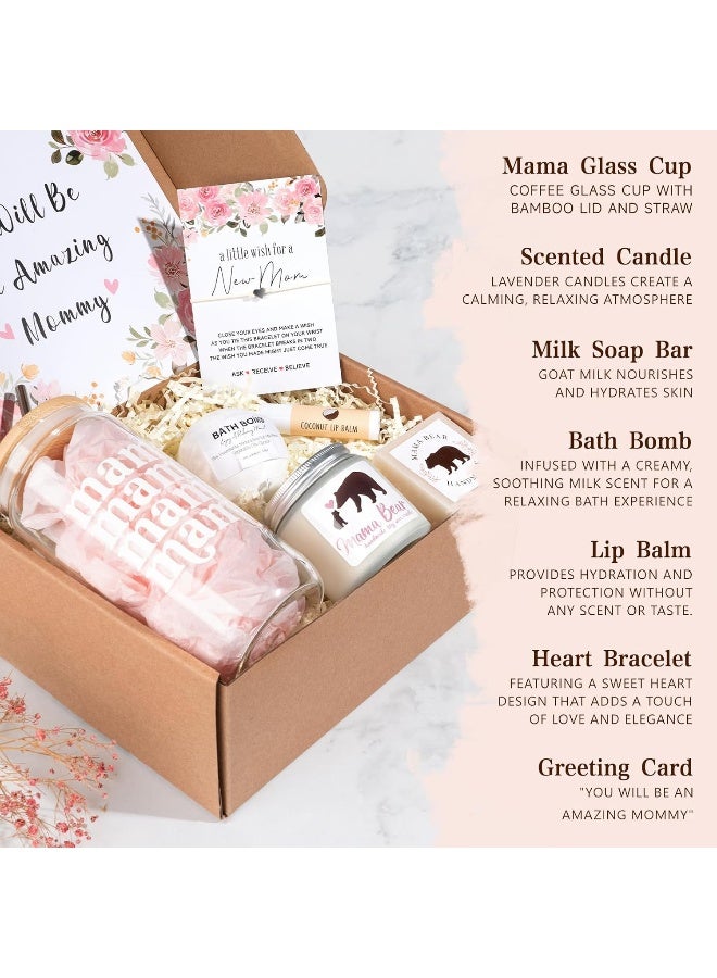Suhctuptx New Mom Gifts, Bear Postpartum Essentials Mom to Be Gift, Pregnancy Gifts for Expecting Mom (Ivory) - Image 2