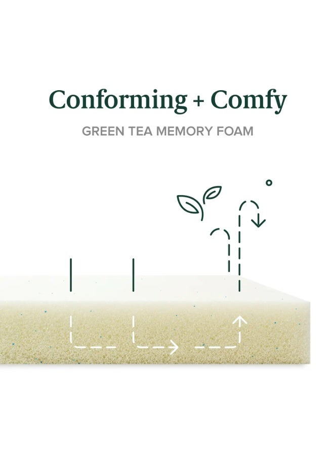 Zinus 30cm Green Tea Memory Foam Mattress | Single Size | Medium-Firm Support | Fiberglass-Free | Zoned Pressure Relief |  OEKO-TEX® & CertiPUR-US® Certified | Mattress in a Box | 90W x 200L x 30H CM - Image 5