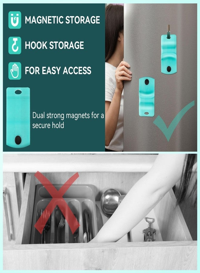 Dreyoo 2 Pack Canning Jar Opener with Magnets, Mason Jar Opener For Canning Lids, for Regular and Wide Mouth Lids, Powerful Magnet for Easy Refrigerator Storage, Releases Vacuum Seal(Blue) - Image 3