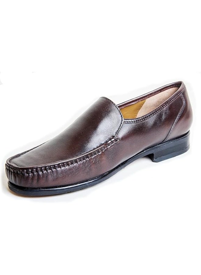 MONT HAWK Men’s Brown Genuine Leather Carol Loafers – Premium Slip-On Moccasin Shoes with Soft Leather Lining, Cushioned Insole & Comfortable TPR Sole for Office, Business, Casual & Driving - Image 1