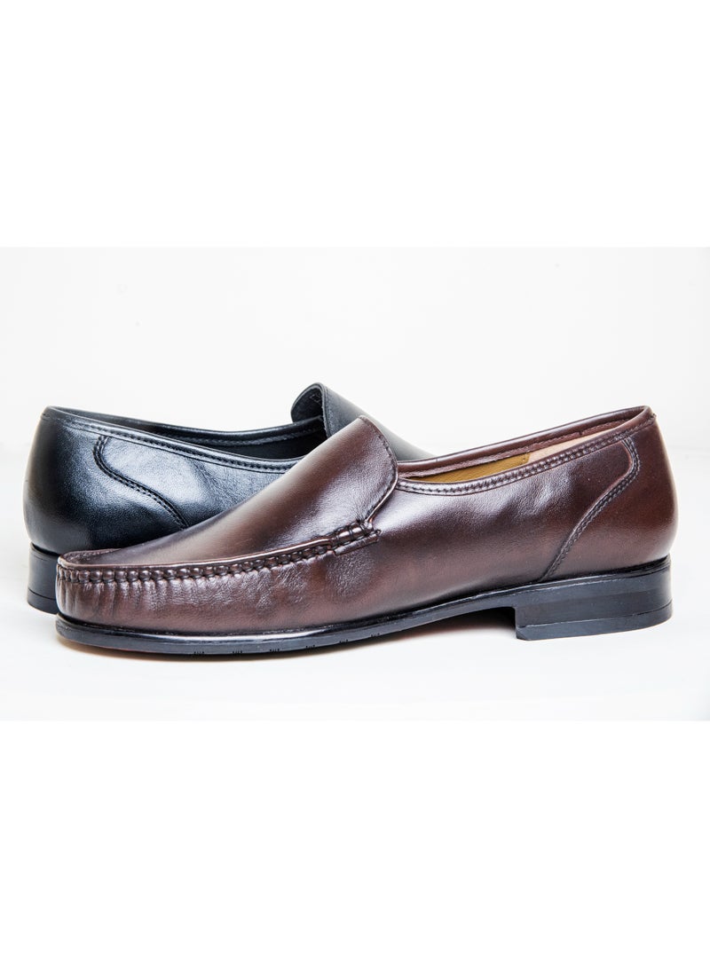 MONT HAWK Men’s Brown Genuine Leather Carol Loafers – Premium Slip-On Moccasin Shoes with Soft Leather Lining, Cushioned Insole & Comfortable TPR Sole for Office, Business, Casual & Driving - Image 3