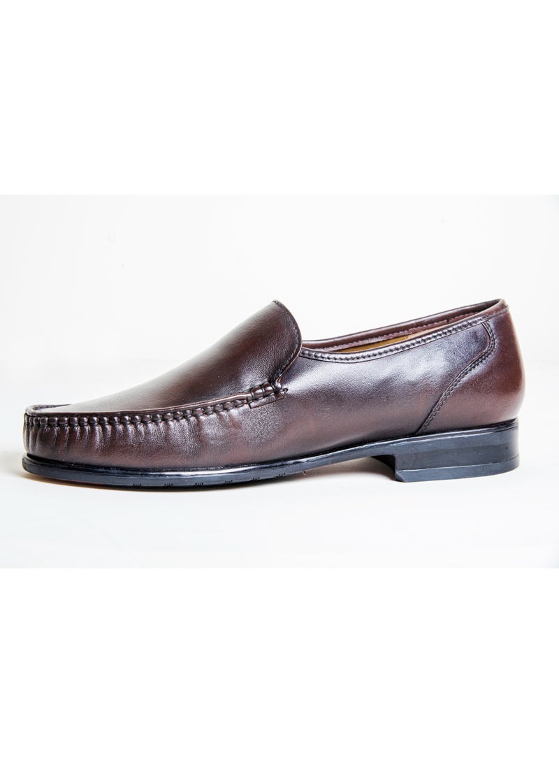MONT HAWK Men’s Brown Genuine Leather Carol Loafers – Premium Slip-On Moccasin Shoes with Soft Leather Lining, Cushioned Insole & Comfortable TPR Sole for Office, Business, Casual & Driving - Image 2
