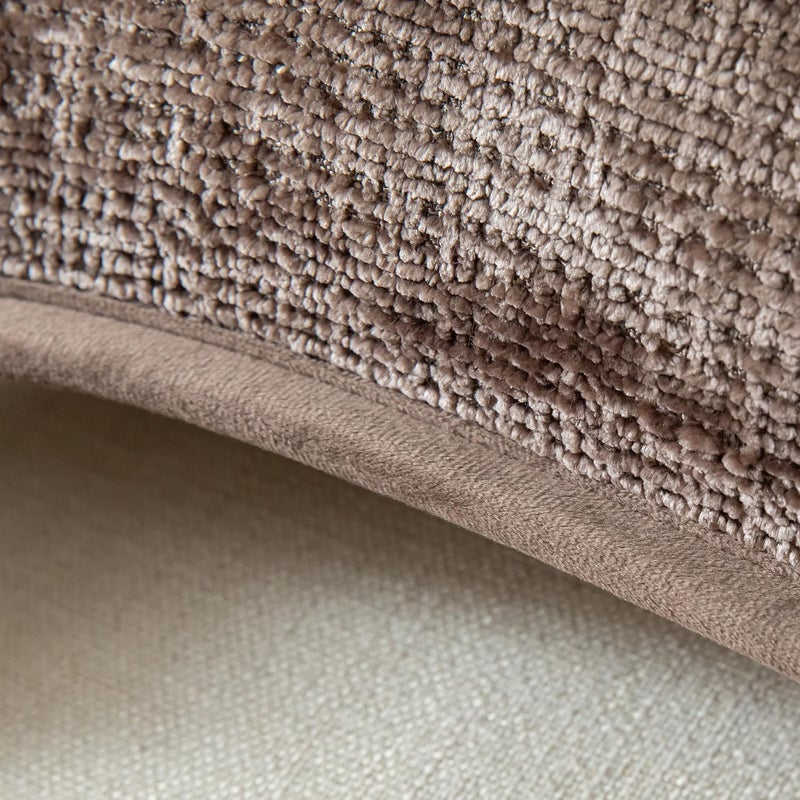 Yaertun Pack of 2 Chenille Textured Decorative Throw Pillow Covers Accent Solid Cushion Cover Soft Cozy Pillow Case with Velvet Back for Couch Sofa Bed Living Room 18x18 Inch Brown - Image 3