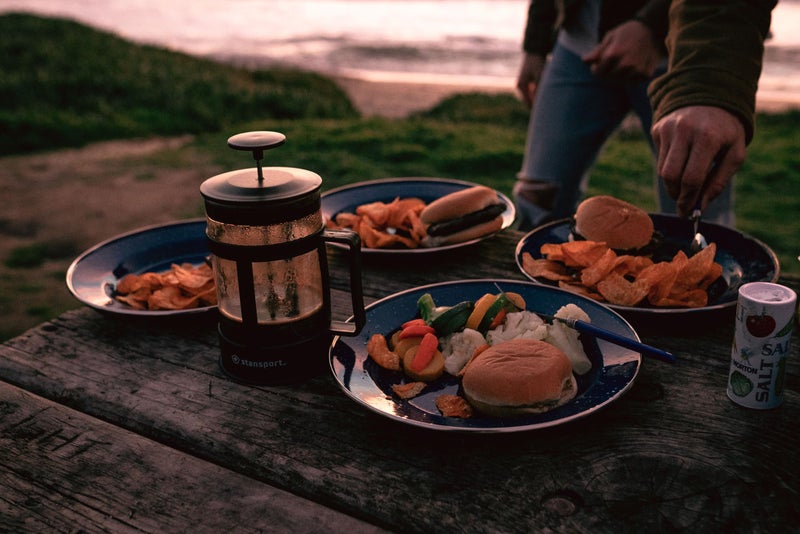 Stansport Deluxe 24-Piece Enamel Tableware Set - Blue (11220) - Image 4