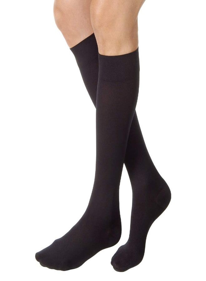 JOBST Relief 15-20mmHg Compression Stockings Knee High, Closed Toe, Black, Large Full Calf - Image 1