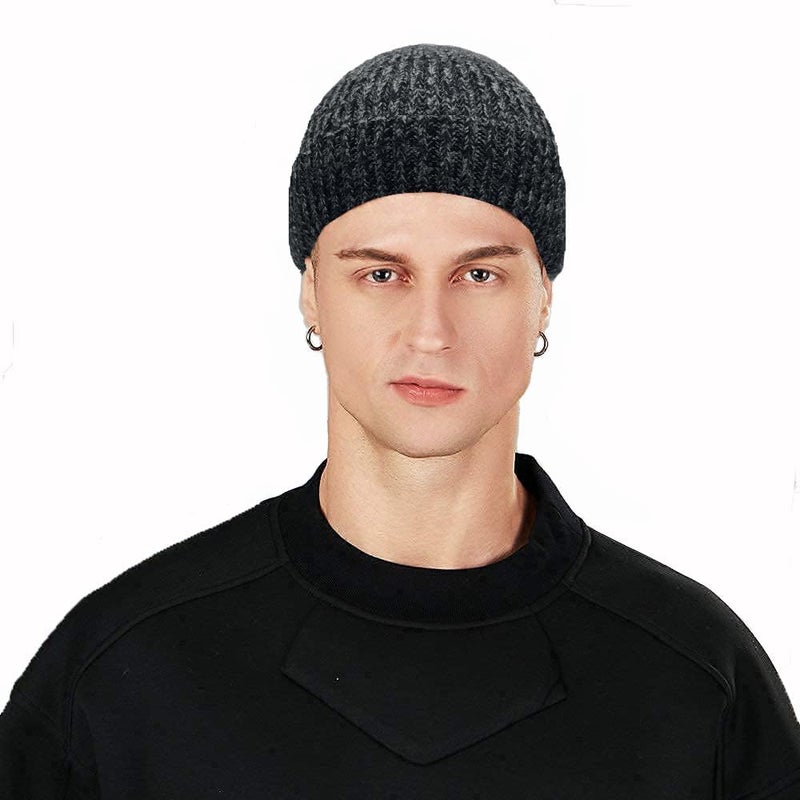 Roybens Swag Wool Knit Cuff Short Fisherman Beanie for Men Women, Winter Warm Hats - Image 2