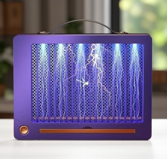 NOJTI Electric Mosquito Killer, Fly Insect Killer Machine, Insect Bug Zapper,Fly Catcher and Trap Killer LED Lamp for Restaurants,Home, Kitchen, Indoor, Outdoor (Aspect-White-PEST) (Asp-Purple) - Image 1