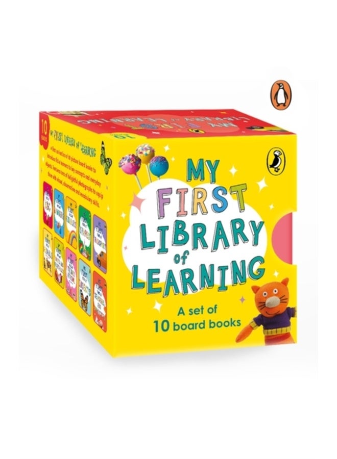 My First Library of Learning: Complete collection of 10 board books for kids 0 to 3 | ABC, Colors, Opposites, Numbers, Animals 