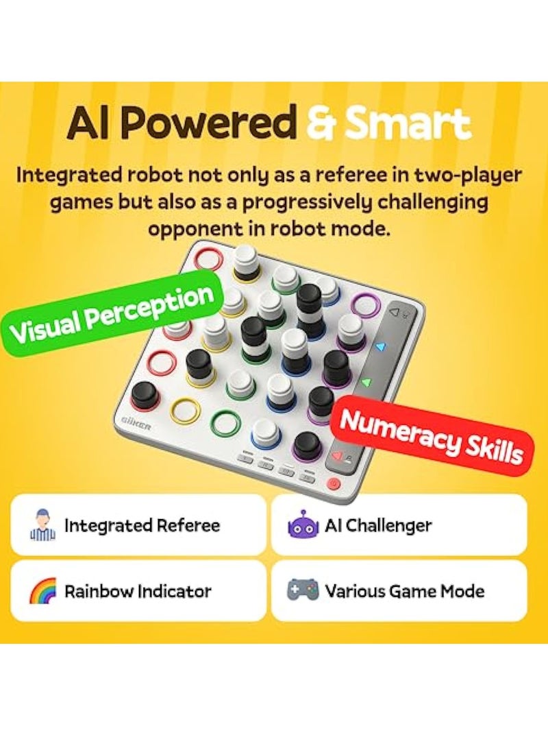 KASTWAVE Automatic Referee Chessboard, Board Game,3D AI-Powered 4 in a Row Game, Strategy Board Games with Integrated Referee, Travel Games for Ages 6-12 and up, Birthday Gift for Kids Family Game Night - Image 2