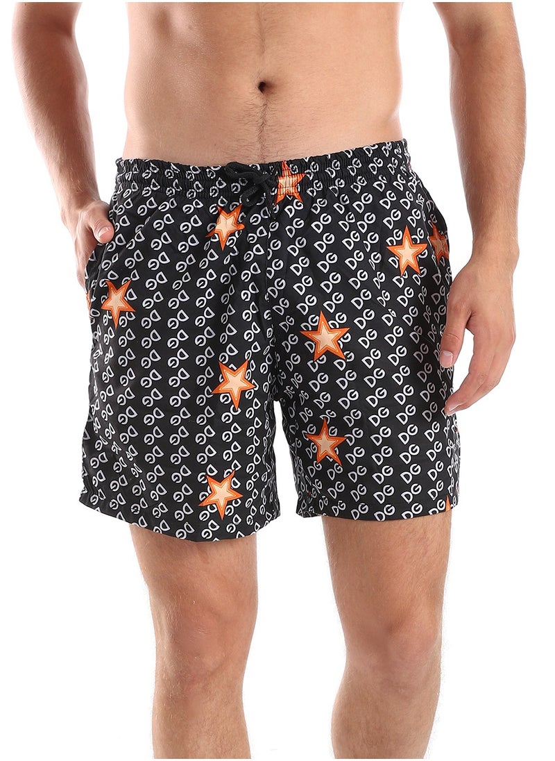 WHITE RABBIT - Polyester Elastic Waist Summer Swim Short - Image 1
