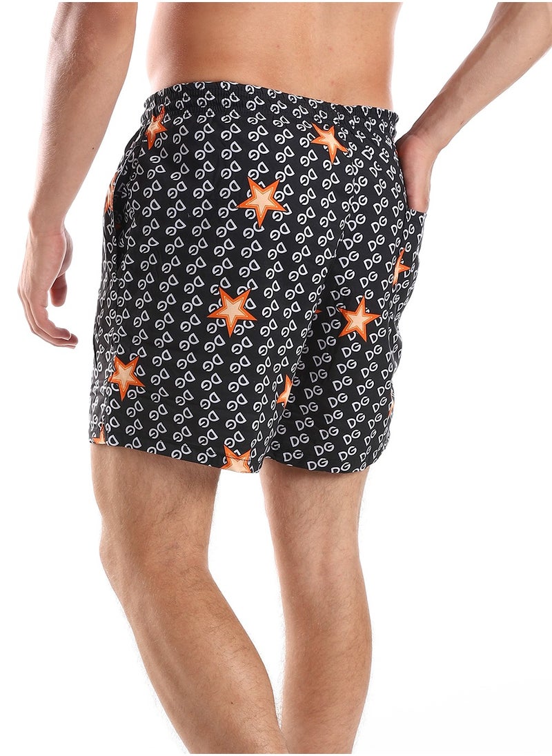 WHITE RABBIT - Polyester Elastic Waist Summer Swim Short - Image 1