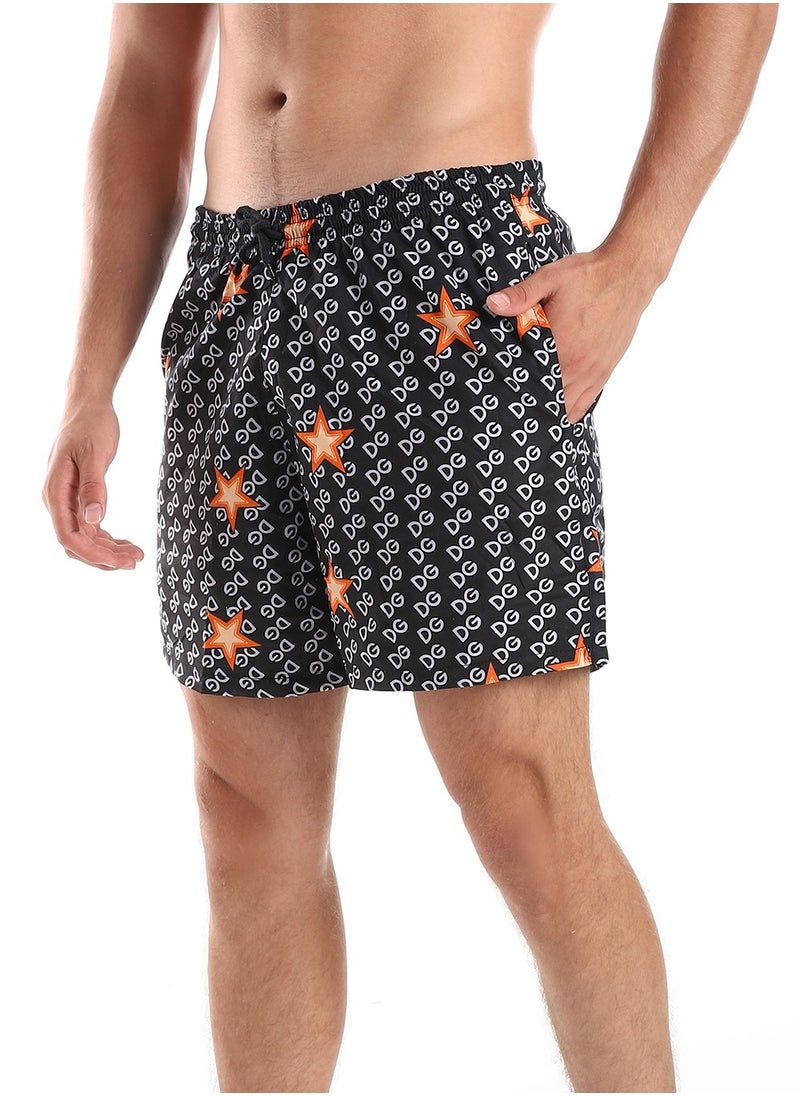 WHITE RABBIT - Polyester Elastic Waist Summer Swim Short - Image 1