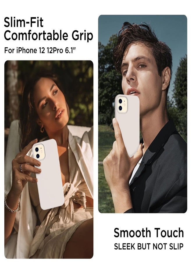جراب COFFKER لهاتف iPhone 12 و iPhone 12 Pro، [واقي عدسة الكاميرا + واقي الشاشة]، بطانة ناعمة من الألياف الدقيقة، جراب سيليكون رفيع مقاوم للصدمات، مقاس 6.1 بوصة - Image 2