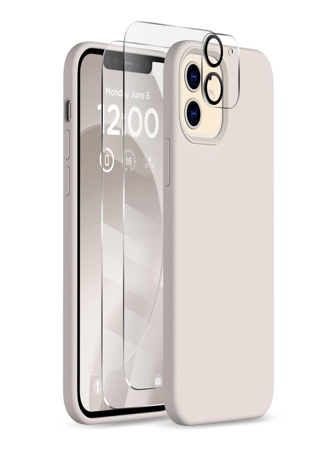 جراب COFFKER لهاتف iPhone 12 و iPhone 12 Pro، [واقي عدسة الكاميرا + واقي الشاشة]، بطانة ناعمة من الألياف الدقيقة، جراب سيليكون رفيع مقاوم للصدمات، مقاس 6.1 بوصة - Image 1