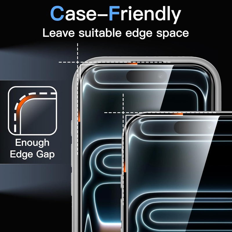3 Pack HD Tempered Glass Screen Protector 0 33mm Thin 9H Hardness For iPhone 11 Pro Case Friendly Anti Scratch Touch Sensitive Face ID Compatible High Transparency - Image 4