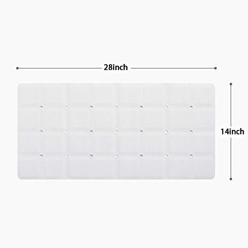 Webos Foldable Non Slip Silicon Bath Mat Bathtub mat Shower mats no Suction Cups for Textured Tub and Reglazed Tub (Foldable-White, 28-inch x 14-inch) - Image 2