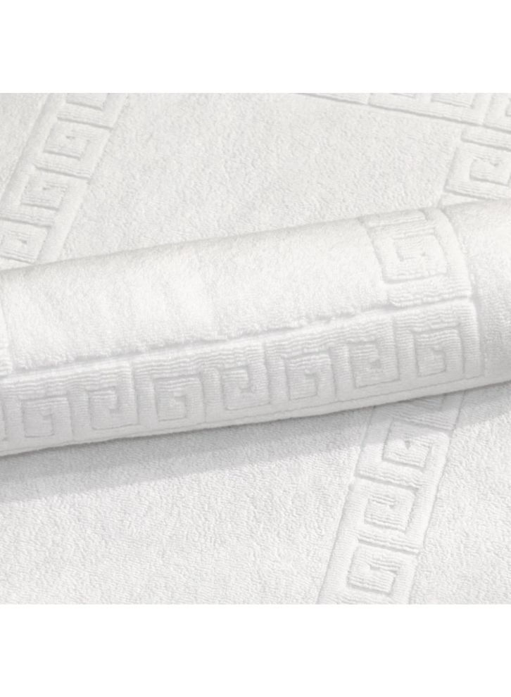 BYFT Magnolia (White) Luxury Bath Mat (50x80 Cm-Set of 1) Premium Cotton, Highly Absorbent and Quick dry, Classic Hotel and Spa Quality Bath Linen-1000 Gsm - Image 5