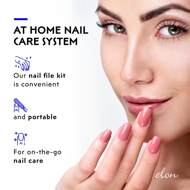 Elon Professional Nail File System â€“ 4 Step Fingernail Files for Manicure - File Set (4 Double-Sided) â€“ Dermatologist Recommended â€“ Rebuild & Restore - Image 2