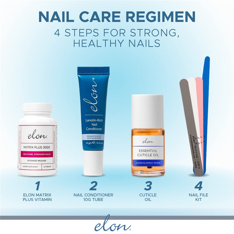 Elon Professional Nail File System â€“ 4 Step Fingernail Files for Manicure - File Set (4 Double-Sided) â€“ Dermatologist Recommended â€“ Rebuild & Restore - Image 5