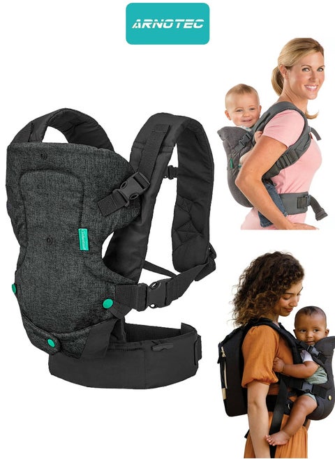 4 in 1 Multifunctional and Comfortable Baby Carrier with Secure Buckles and Adjustable Design, Suitable for New - borns to Free Your Hands