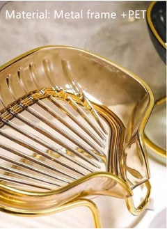Kutis 1-Piece Leakproof Soap Holder Soap Dish Soap Drain Rack Transparent Brown 14x9x8.5 Centimeter  - Image 5