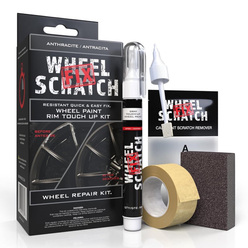 Wheel Scratch Fix Quick And Easy Wheel Touch Up Kit Wheel Paint Rim Paint Pen Wheel Repair Kit (Anthracite) - Image 1