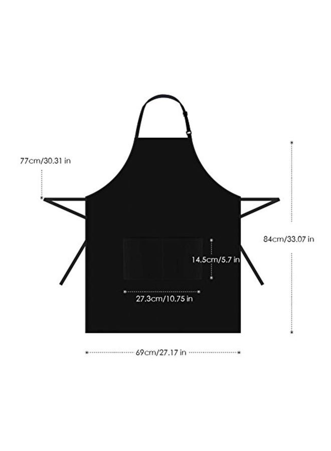 مريلة مطبخ من قطعتين أسود - Image 3