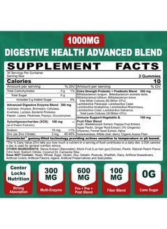 NEVISS Neviss Digestive Enzymes Gummies Plus 90 Billion CFU Probiotics & Prebiotics & Postbiotic and Fiber for Women and Men, Daily Multi-Enzymes for Digestive Health, Regularity Gut, Immune,Sugar Free 60Cts  - Image 2