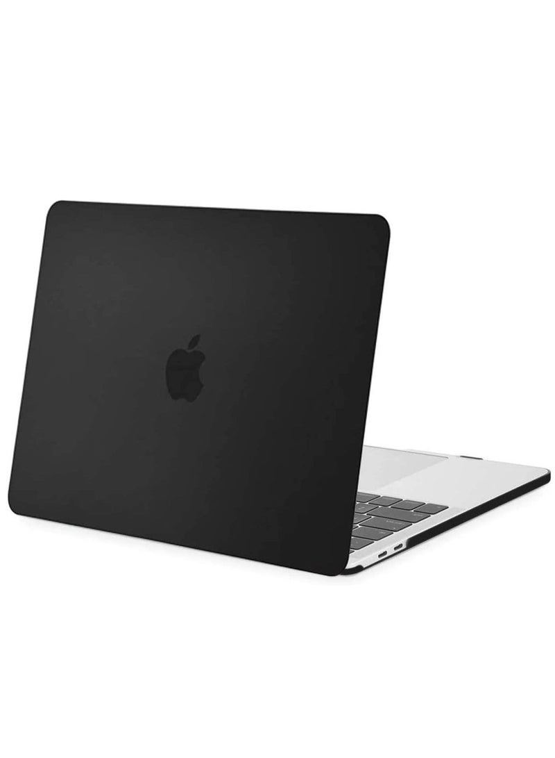 جراب MacBook Air 13.6 بوصة 2022 2023 Release A2681 M2 رقاقة مع شاشة Retina و Touch ID واقي من البلاستيك الصلب غطاء أسود - Image 1