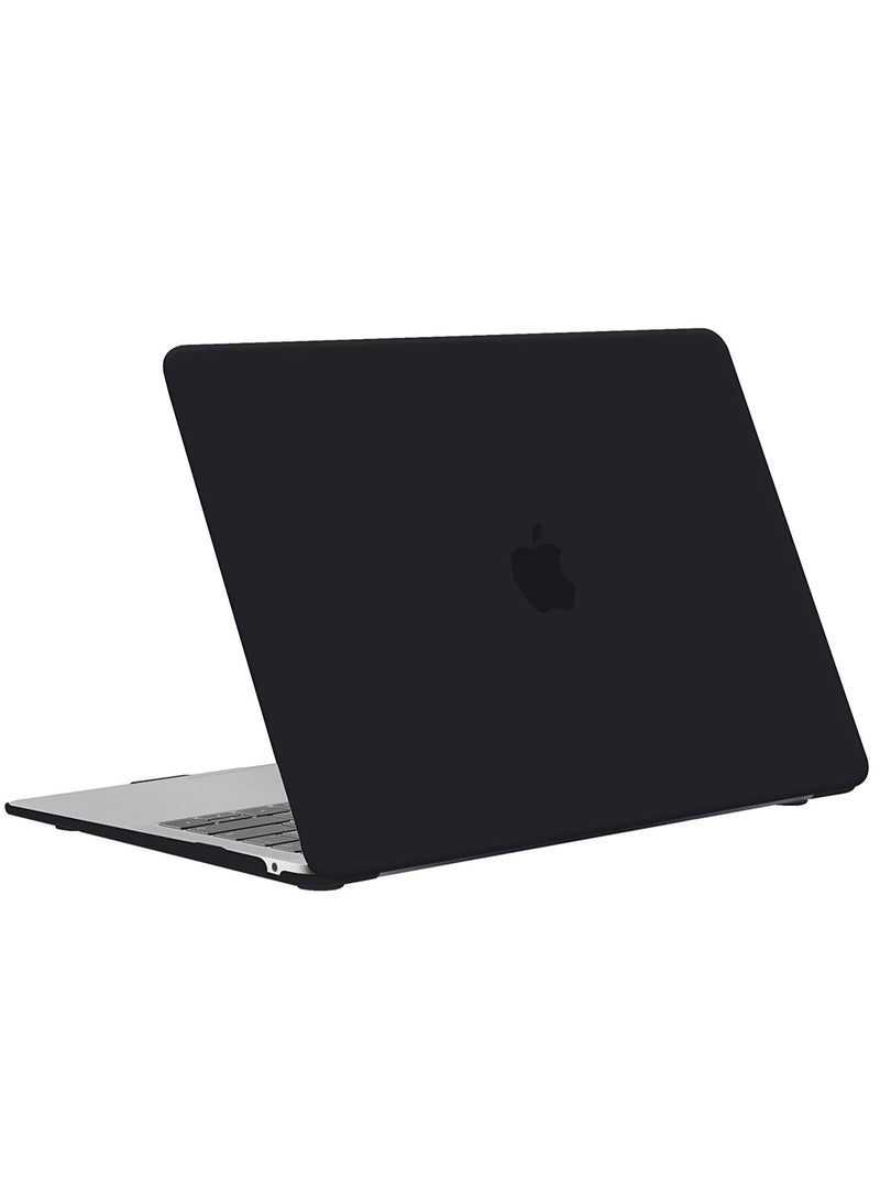 جراب MacBook Air 13.6 بوصة 2022 2023 Release A2681 M2 رقاقة مع شاشة Retina و Touch ID واقي من البلاستيك الصلب غطاء أسود - Image 2