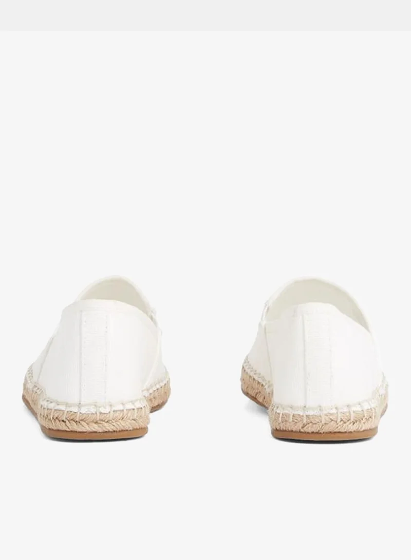 Tommy Hilfiger Ecru Flag Embroidery Canvas Espadrilles for Women | Best Price UAE