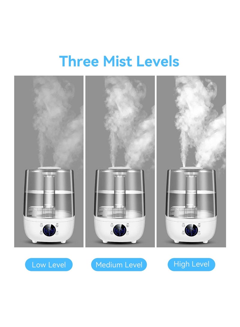 Castlery Air Humidifier, 4L Smart Humidifier with Remote & Touch Control, Adjustable Mist 360° Dual Nozzle, Constant Humidity Mode and Timer, Essential Oil Function, Cool Mist Humidifier Air Purifier for Bedroom,  Baby - Image 5